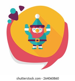 Santa Claus flat icon with long shadow, eps10