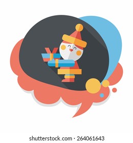 Santa Claus flat icon with long shadow, eps10