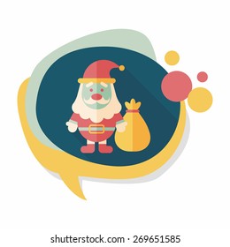 Santa Claus flat icon with long shadow, eps10