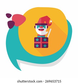 Santa Claus flat icon with long shadow, eps10