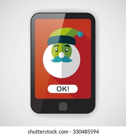 Santa Claus flat icon with long shadow eps10