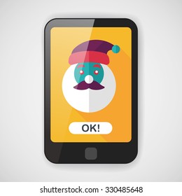 Santa Claus flat icon with long shadow eps10