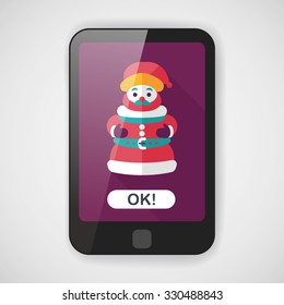 Santa Claus flat icon with long shadow eps10