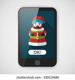 Santa Claus flat icon with long shadow eps10