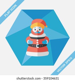 Santa Claus flat icon with long shadow eps10