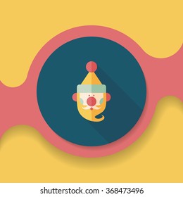 Santa Claus flat icon with long shadow, eps10