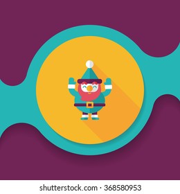 Santa Claus flat icon with long shadow, eps10
