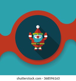 Santa Claus flat icon with long shadow, eps10