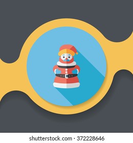 Santa Claus flat icon with long shadow eps10