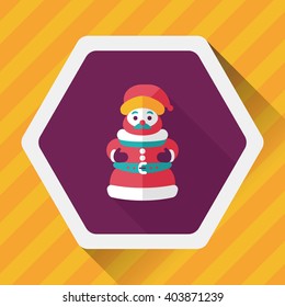 Santa Claus flat icon with long shadow eps10
