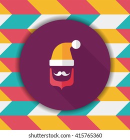 Santa Claus flat icon with long shadow, eps10