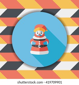 Santa Claus flat icon with long shadow eps10