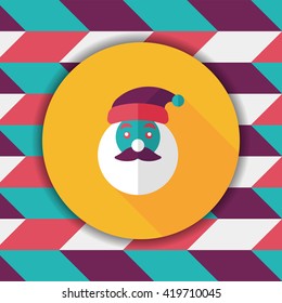 Santa Claus flat icon with long shadow eps10