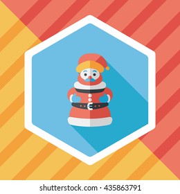 Santa Claus flat icon with long shadow eps10