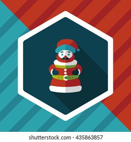 Santa Claus flat icon with long shadow eps10