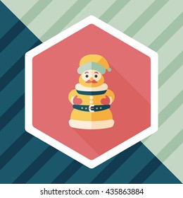 Santa Claus flat icon with long shadow eps10