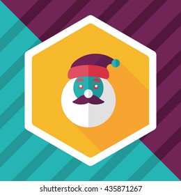 Santa Claus flat icon with long shadow eps10