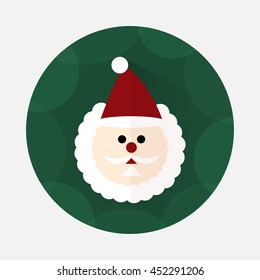Santa Claus flat icon with long shadow