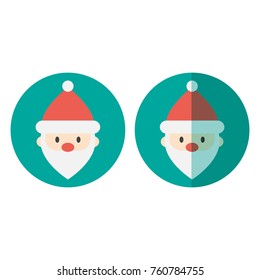 Santa Claus flat icon. Merry Christmas and Happy New Year