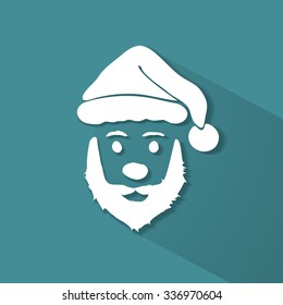 Santa Claus flat icon. Vector illustration.