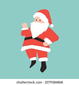 santa claus flat illustration and image