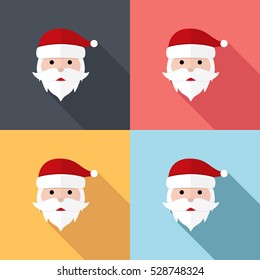 Santa Claus Flat Illustration Set