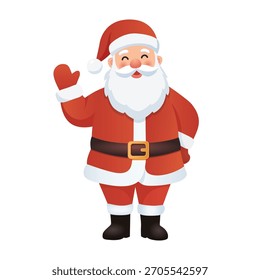 Weihnachtsmann, flache Vektorgrafik einzeln auf Hintergrund