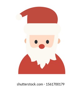 Santa Claus flat vector isolated icon