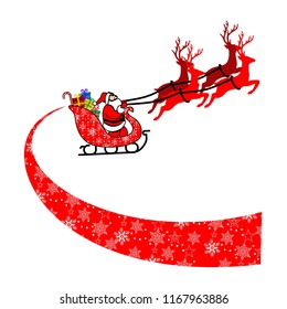santa claus flying train
