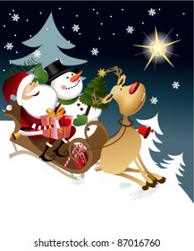 Santa Claus with friends