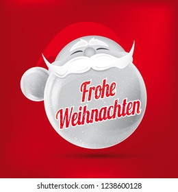 Santa Claus Frohe Weihnachten, Merry Christmas in German