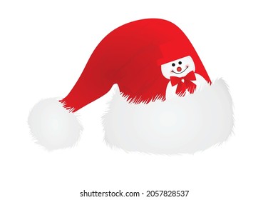 Papá Noel, gorra graciosa. ilustración vectorial