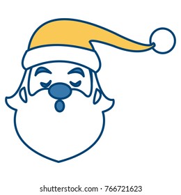 Santa claus funny face cartoon