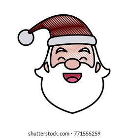 Santa claus funny face cartoon