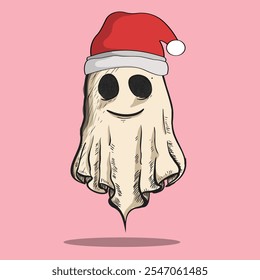 imagem de ilustração do vetor fantasma de santa claus