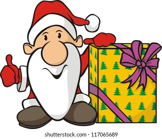 santa claus and gift
