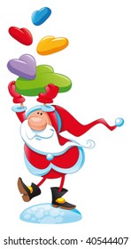 Santa Claus con regalo