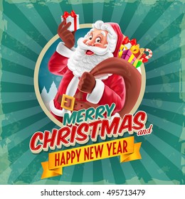 santa claus with gift