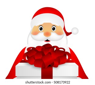 Santa Claus with a gift 