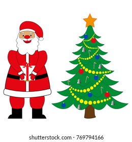 santa claus with a gift