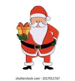 Santa claus with gift box