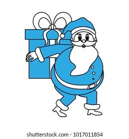 Santa claus with gift box