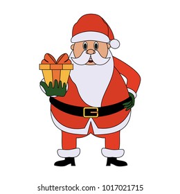 Santa claus with gift box