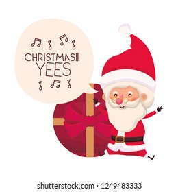 santa claus with gift box avatar character