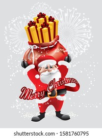 Santa Claus gift box bearing the PLU big New Year celebrations.