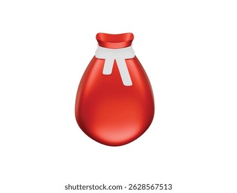 Santa Claus gift box icon 3d illustration render