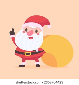 Santa Claus and gift boxes Christmas card decorative elements