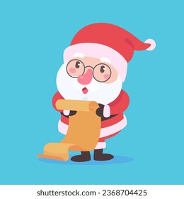 Santa Claus and gift boxes Christmas card decorative elements