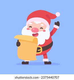 Santa Claus and gift boxes Christmas card decorative elements