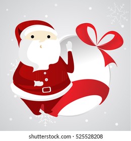 Santa Claus Gift, Christmas, Xmas vector illustration